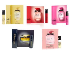 Women’s Designer Fragrance Perfume Sampler Discovery Set (D&G 5 Pack Set)